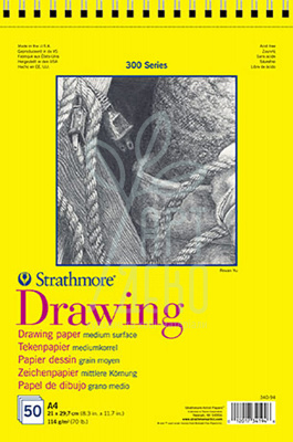 Альбом для рисунку 300 Series Drawing, спіраль, 114 г/м2, 50 л., Strathmore