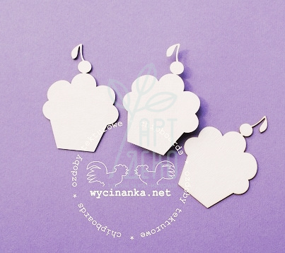 Набір чипбордів "Кексики", 3 шт., Wycinanka