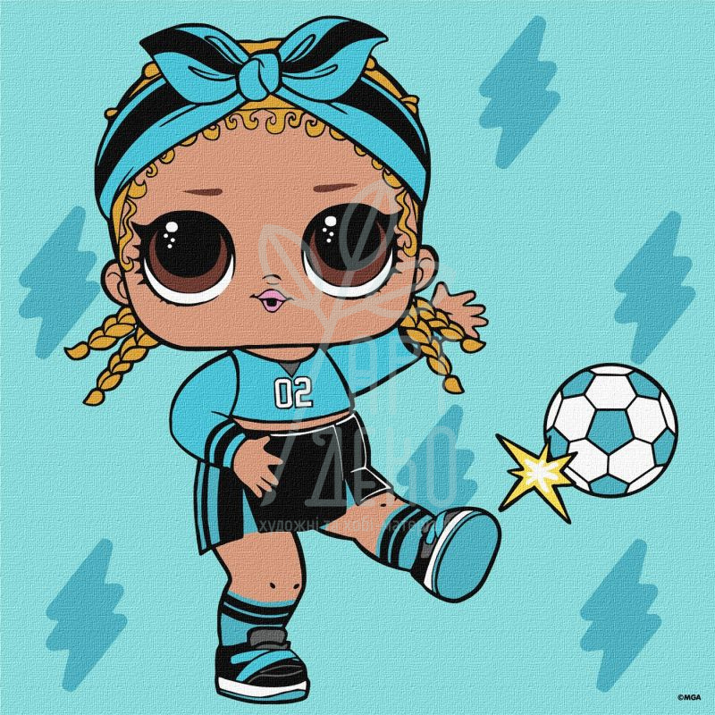 Набір для розпису за номерами "L.O.L. Surprise! Game on Kicks", 25х25 см, Ідейка