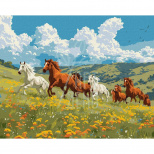 Набір для розпису за номерами "Сила і грація", 40х50 см, Ідейка