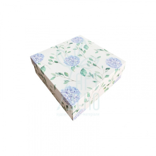 Коробка подарункова "Гортензія", 18х18х6 см, Україні