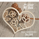 Чипборд "Декоративне серце" №3, Скрапбокс