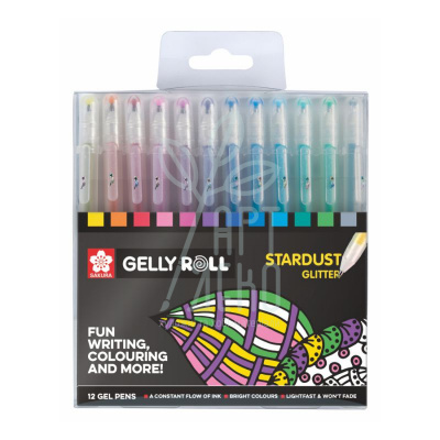 Набір гелевих ручок Gelly Roll Stardust, 12 кольорів, Sakura