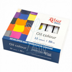 Набір олійних фарб Studio, 12х20 мл, ROSA