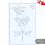 Трафарет багаторазовий універсальний, прозорий, №U12, серія "Метелики", 13х20 cм, ROSA Talent