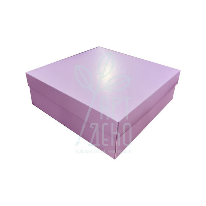 Коробка подарункова "Баварія", 18х18х6 см, лавандова, Україна