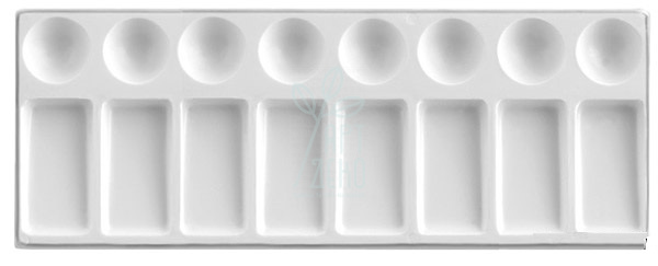 Палітра пластикова, прямокутна, 14 лунок, 11х30,5 см, D.K.ART & CRAFT