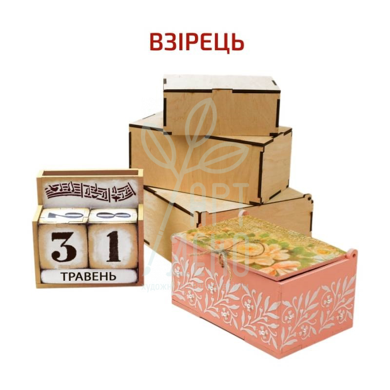 Заготовка "Вічний календар 1", зі стаканом, МДФ, 14х10х12см, ROSA TALENT