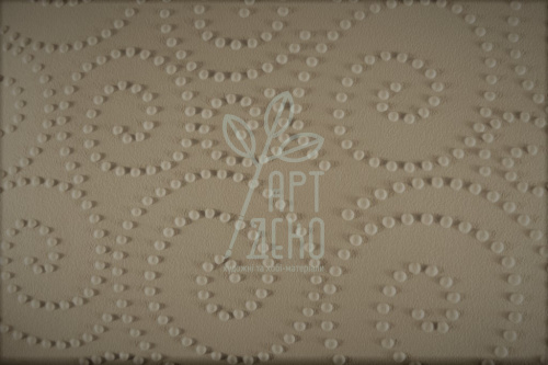 Папір текстурований, тиснений "Пунктирні завитки", бежевий, 11х15 см, Україна
