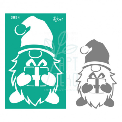 Трафарет багаторазовий самоклеючий Елементи та написи, №3054, серія "Новий рік",13х20см, ROSA Talent Трафарет багаторазовий самоклеючий Елементи та написи, №3054, серія "Новий рік",13х20см, ROSA Talent