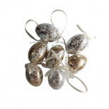 Яйце пластикове з підвісом "Декупаж", 4 см, золото/срібло, в асортименті