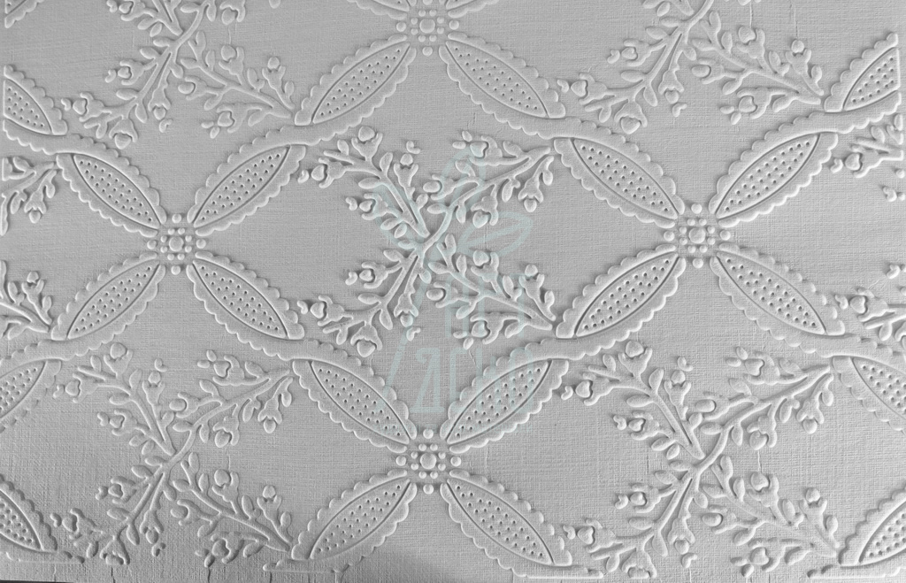 Папір текстурований, тиснений "Орнамент 12", білий, 13х18 см, Україна