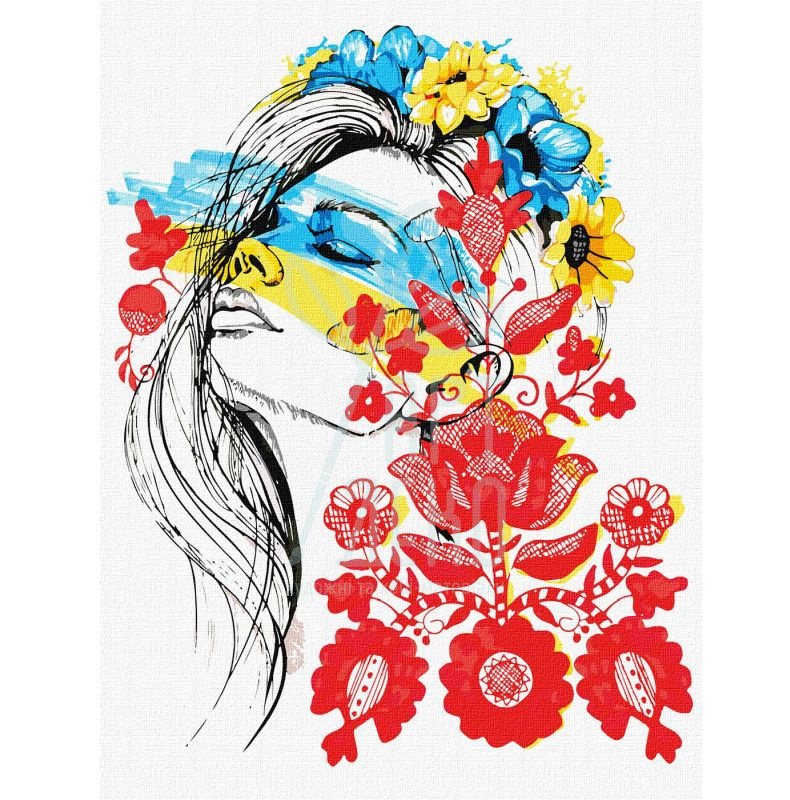 Набір для розпису за номерами "Молодість", 30х40 см, Ідейка