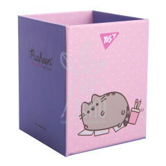 Підставка для канцелярії Pusheen, картон, 8х8х10 см, рожевий, Yes