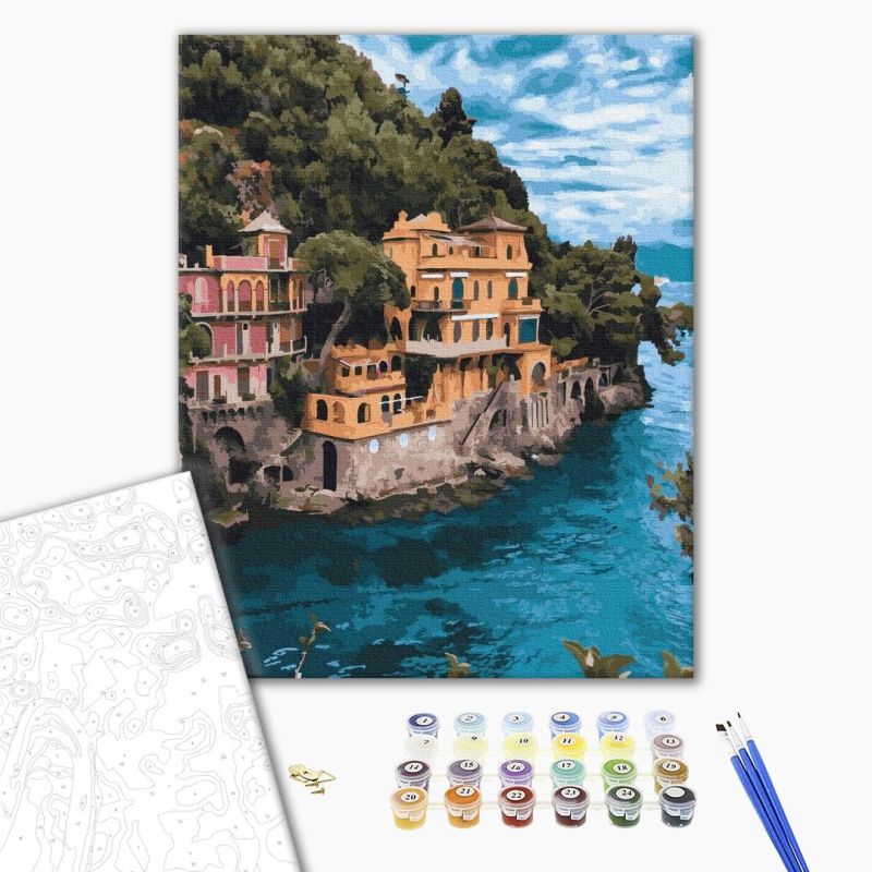 Набір для розпису за номерами "Замок у скелі", 40х50 см, Україна