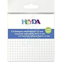 Клейка маса для приклеювання 3-D, 5х5х1 мм, 361 шт, Heyda