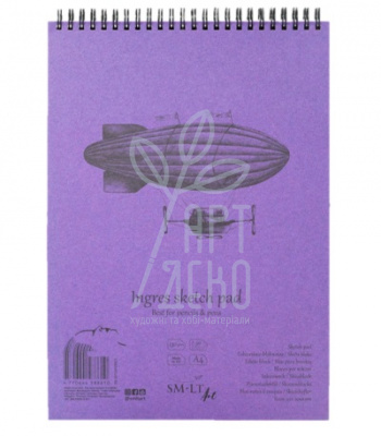Альбом для ескізів AUTHENTIC Ingres, спіраль, А5 (14,8х21 см), 130 г/м2, 25 л., SMILTAINIS