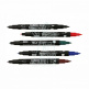 Маркер для світлих тканин двосторонній 122-S Fabric Ball&Brush, 0,75 мм, 1-2 мм, Marvy