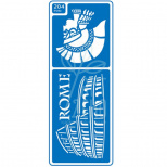 Трафарет самоклеючий №204, серія "Рим", 8,5х23,5 см, ROSA Talent