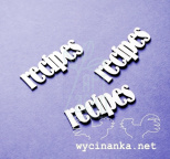 Набір чипбордів - написів "Recipes", 3 шт., Wycinanka