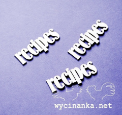 Набір чипбордів - написів "Recipes", 3 шт., Wycinanka