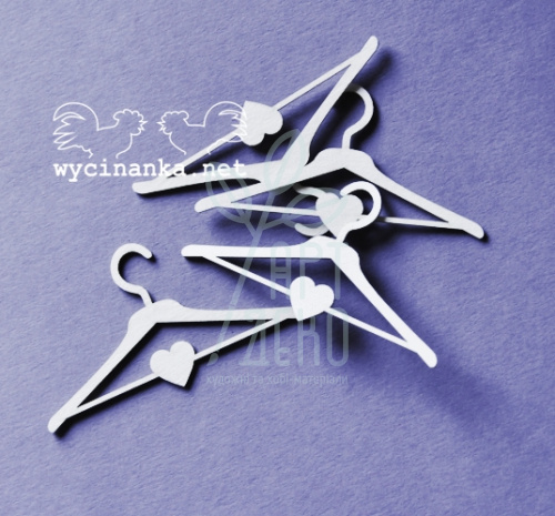 Набір чипбордів "Вішачок з серцем", 4 шт., Wycinanka