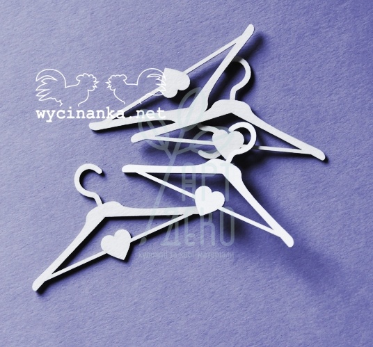Набір чипбордів "Вішачок з серцем", 4 шт., Wycinanka