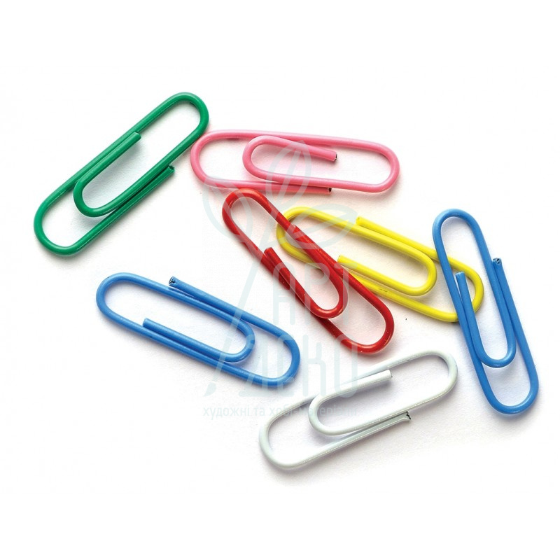 Скріпки кольорові 28 мм, 100 шт., прямі, Scholz