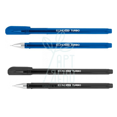 Ручка гелева Turbo, чорна/фіолетова/синя, 0,5 мм, Economix