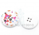 Гудзики дерев'яні "Бризги", Ø 30 мм, 3 шт., Китай