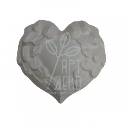 Гіпсова фігурка Серце з крилами, 7,5х7 см, Україна