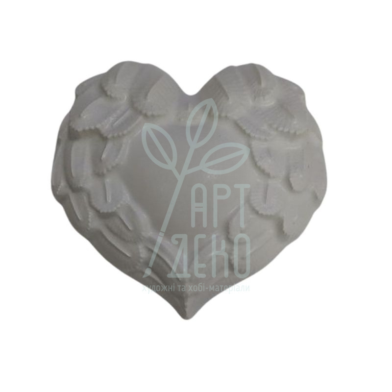 Гіпсова фігурка Серце з крилами, 7,5х7 см, Україна