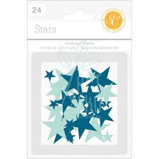 Набір чипборду - зірки Essentials Chipboard Stars 24 шт., Studio Calico