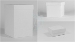 Коробка декоративна, біла, 8х8 см, Україна