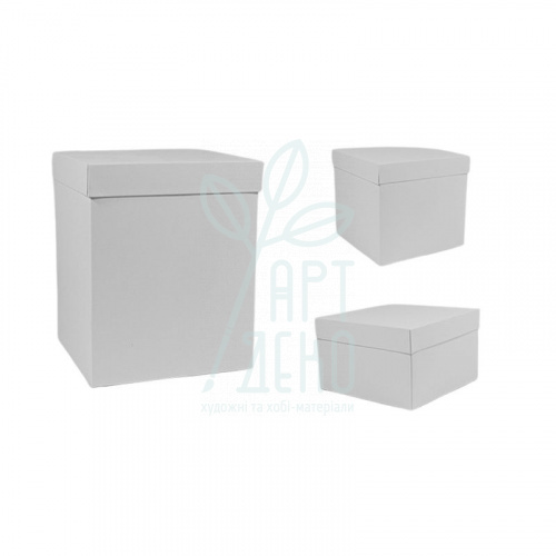 Коробка декоративна, біла, 16х16 см, Україна