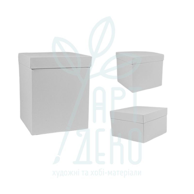 Коробка декоративна, біла, 16х16 см, Україна