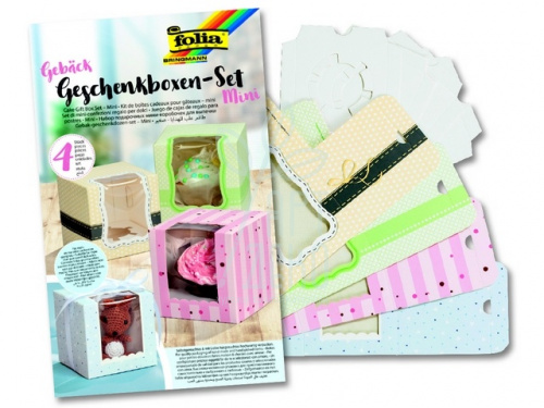 Набір коробок подарункових для мафінів, 10x10x10 см, 4 шт., Folia