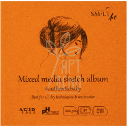 Альбом для змішиних технік AUTHENTIC Baby Mixed Media, 9х9 см, 200 ...