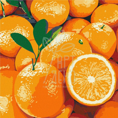Набір для розпису за номерами "Соковитий апельсин", 25х25 см, Ідейка