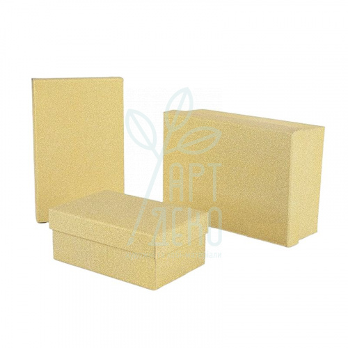 Коробка подарункова глітерна, золота, Україна