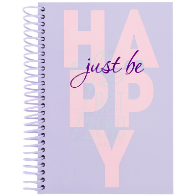 Блокнот "Happy", спіраль, тверда обкладинка, А5 (14,8х21 см), клітинка, 120 л., Axent