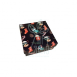 Коробка подарункова "Шкарпетки", 14х14х7 см, чорна, Україна