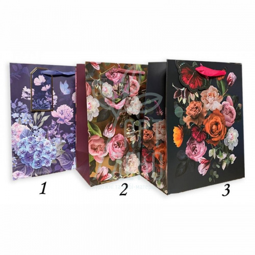 Пакет подарунковий "Букет", 22х25х10 см, Україна