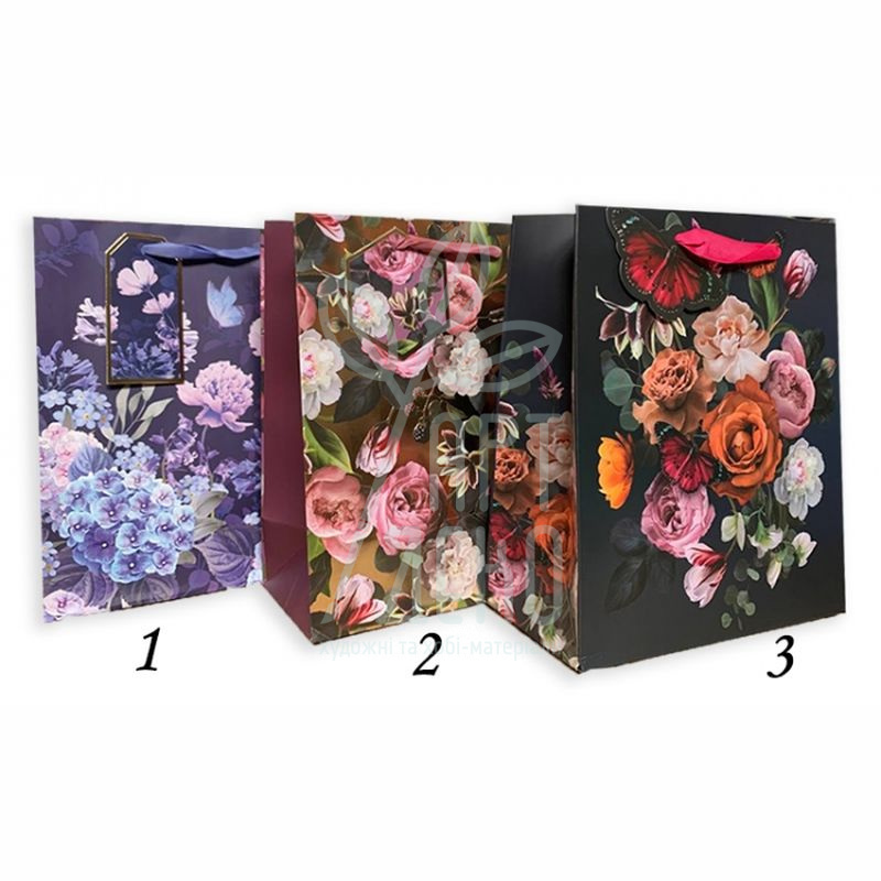 Пакет подарунковий "Букет", 22х25х10 см, Україна