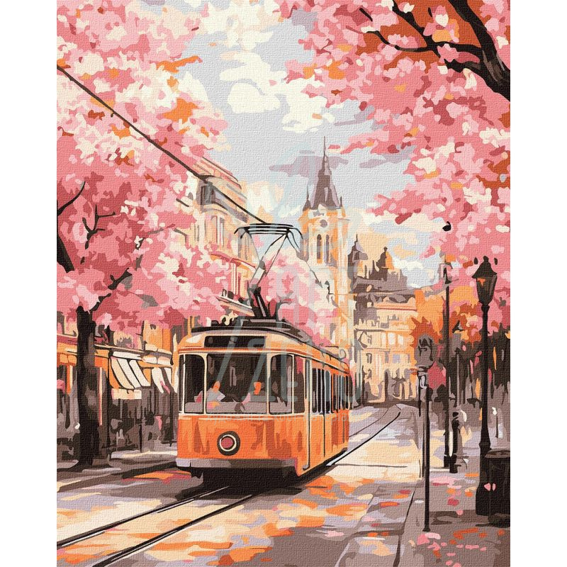 Набір для розпису за номерами "Рожевий шлях", 40х50 см, Ідейка