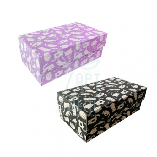 Коробка подарункова, гофрокартон "Котики", 31,8х17,8х11,9 см, Україна