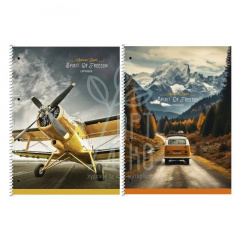 Коледж-блок Student, спiраль, А4+, ламінація, кремовий блок, лінійка, 70 г/м2, 80 л, Школярик