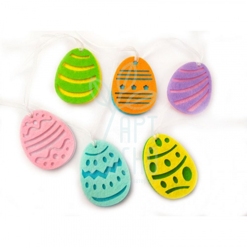 Декор з фетру з підвісом "Писанка-витинанка", 6 см, в асортименті, Україна