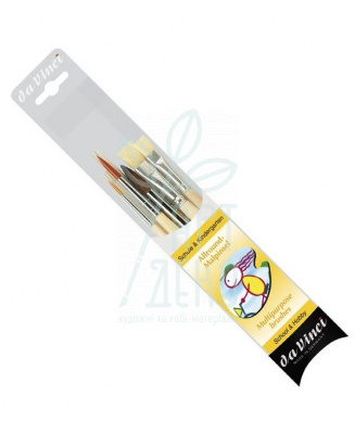 Набір пензлів для творчості та хобі Ser. 4213, School Painting Set, 5 шт., daVinci 