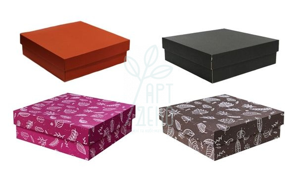 Коробка подарункова, гофрокартон, 33х33х10 см, Україна